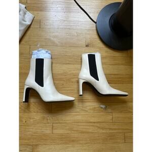 Authentic Staud Wally cream leather boots